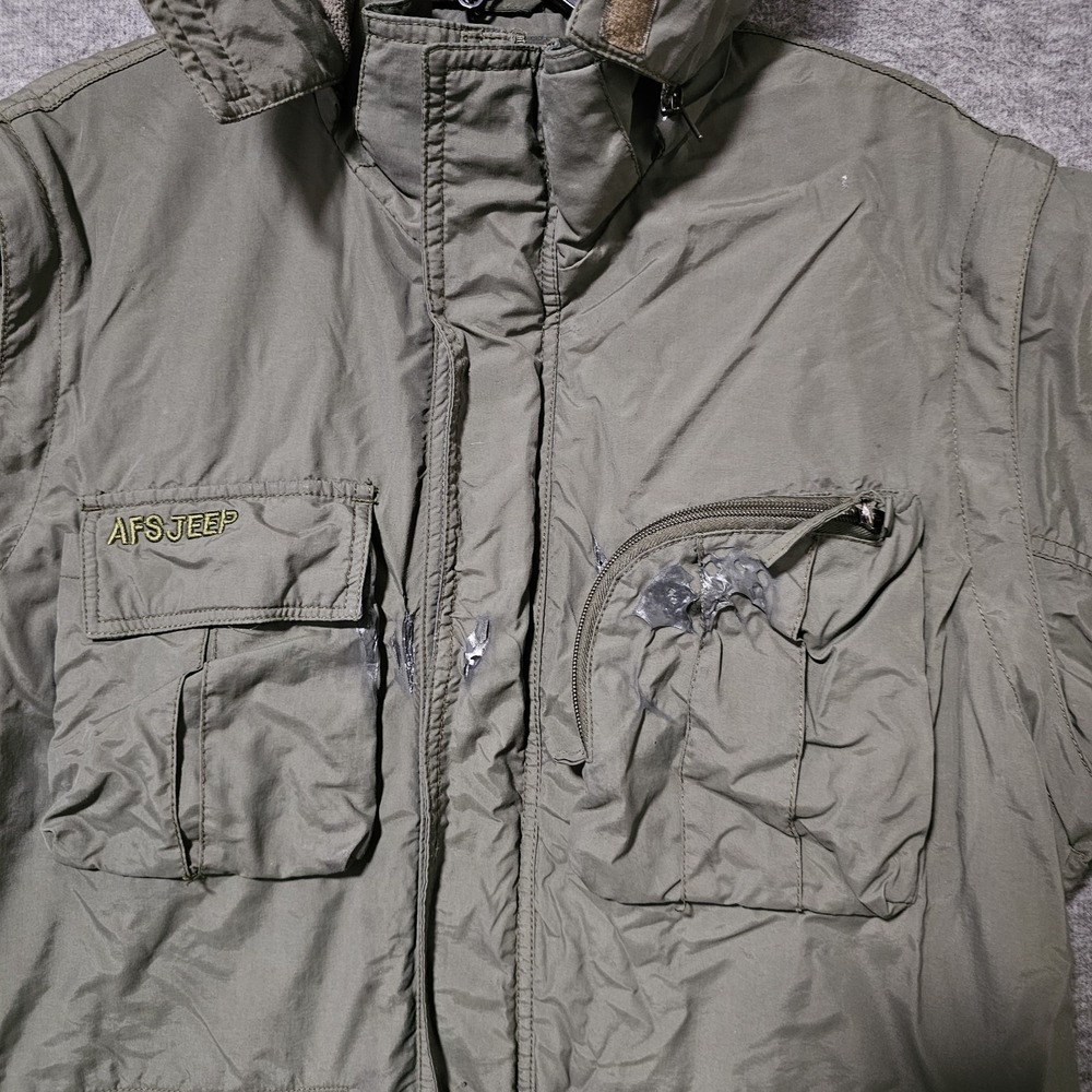 AFS Jeep Hooded & Lined Men Military Jacket Windproof  Size XXL removable Hoodie - Picture 2 of 10